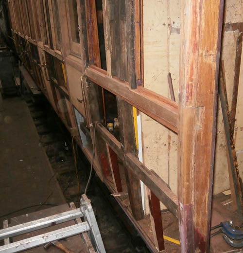 repairing the waist framing between compartments E and F