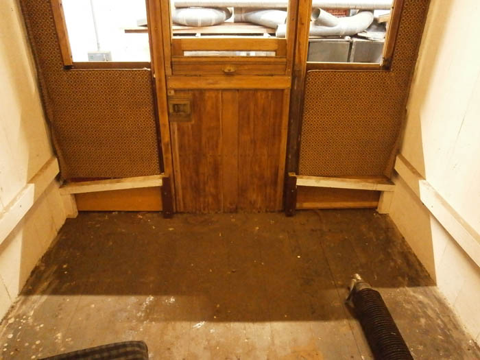 Upholstered seat ends fitted