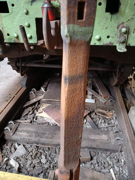 Worn and bent buffer