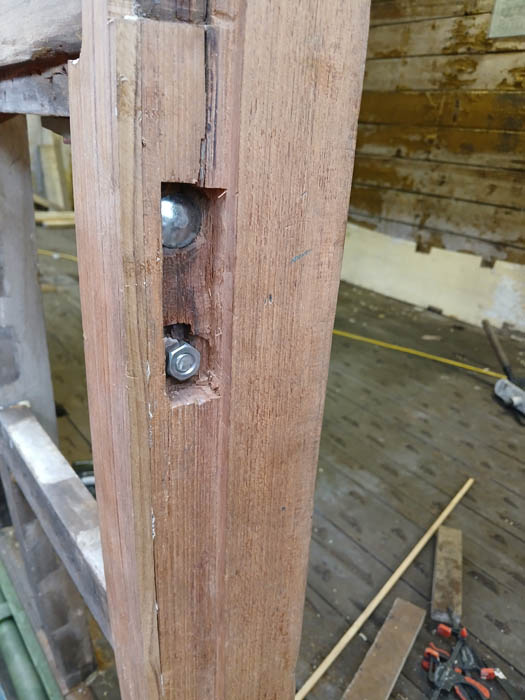 Door 12 hinge post