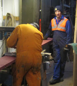Jim & Alastair working on 461 running board